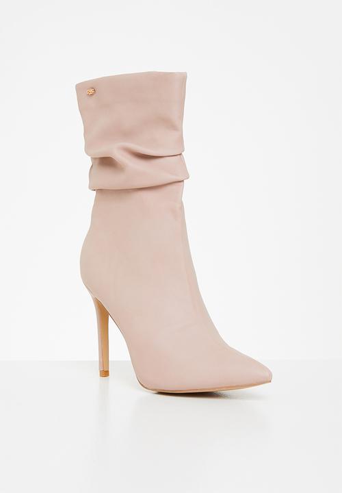 Miss Black - Boss3 ruched boot - pink