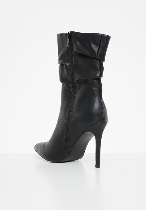 Miss Black - Boss3 ruched boot - black