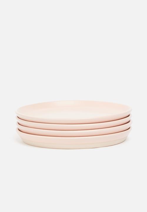 Sixth Floor - Ashen side plate set of 4 - crepe