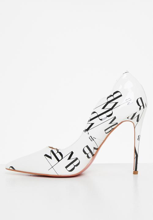 Miss Black - Lou10 court heel - white