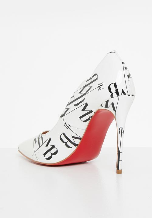 Miss Black - Lou10 court heel - white