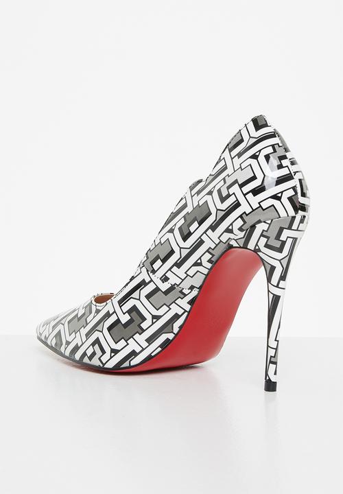 Miss Black - Lou5 court heel - multi 