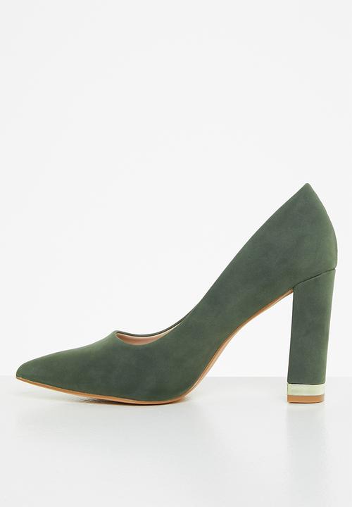 Miss Black - Pisa1 court heel - olive