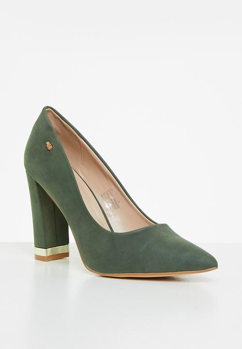 Miss Black - Pisa1 court heel - olive