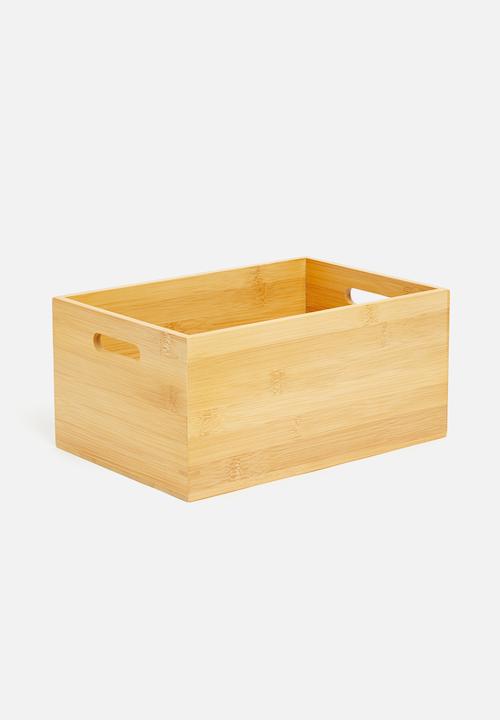 Bamboo storage box - natural