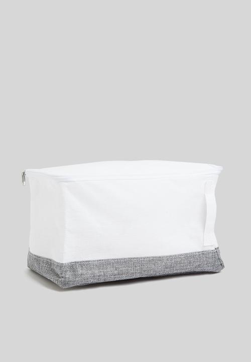Sixth Floor - Zip-up storage two tone - small - white & grey 