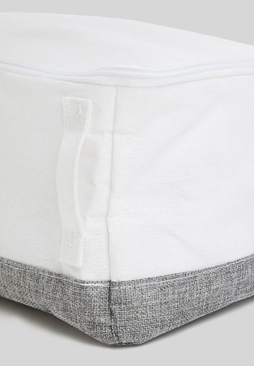 Sixth Floor - Zip-up storage two tone - small - white & grey 