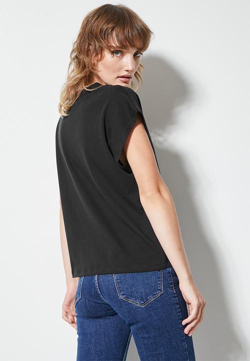 Superbalist - 2 Pack v-neck relaxed tee - black & white