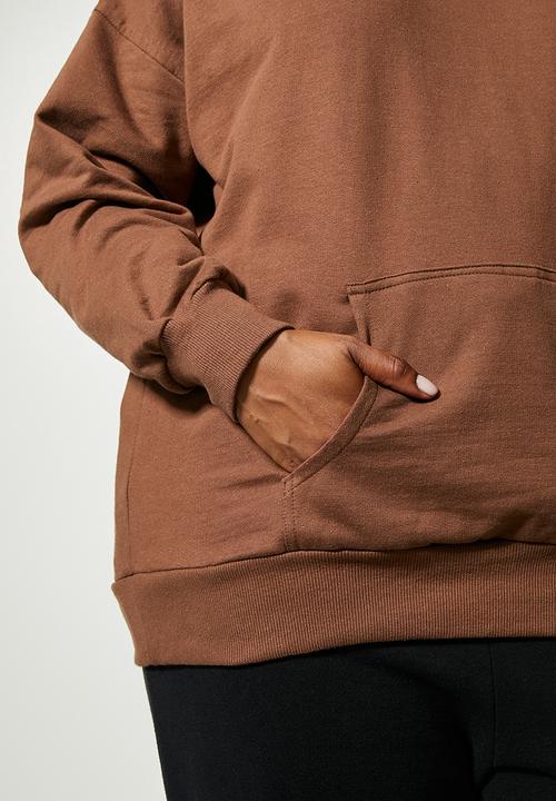 Superbalist - Longline hoodie - choc