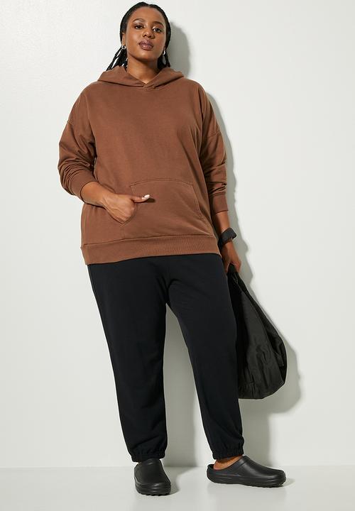 Superbalist - Longline hoodie - choc