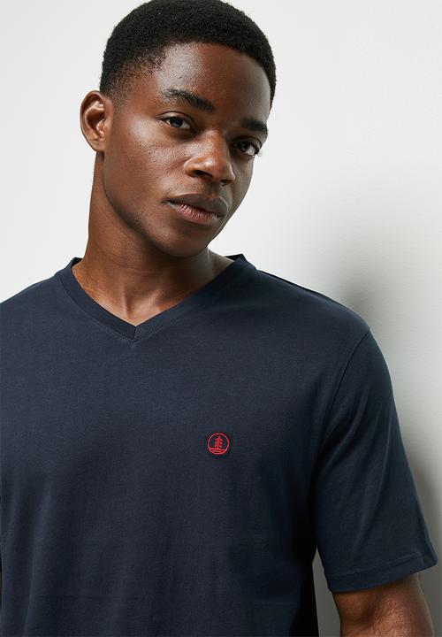 Lark & Crosse - 3-pack velo conscious v-neck tee w/chest embroidery - multi