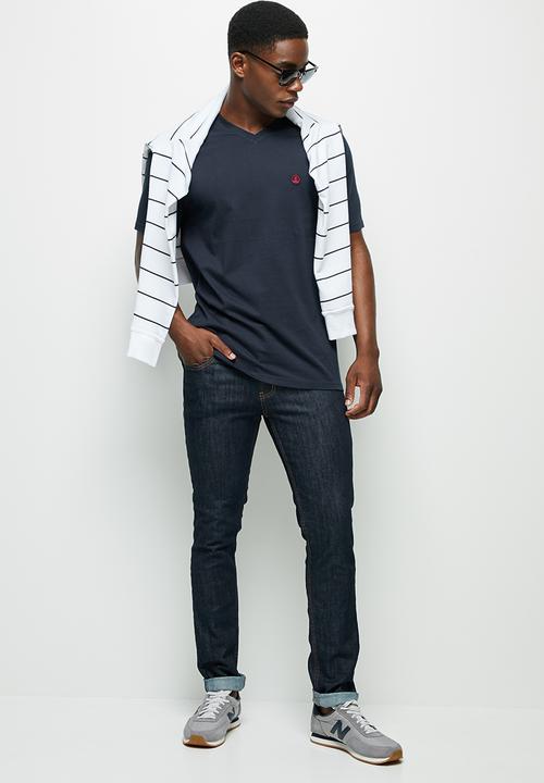 Lark & Crosse - 3-pack velo conscious v-neck tee w/chest embroidery - multi