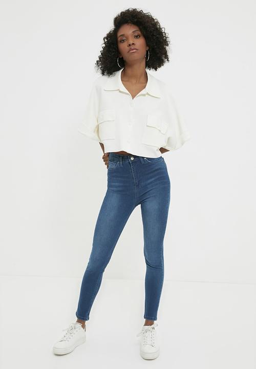 Trendyol - High waist skinny jeans - blue