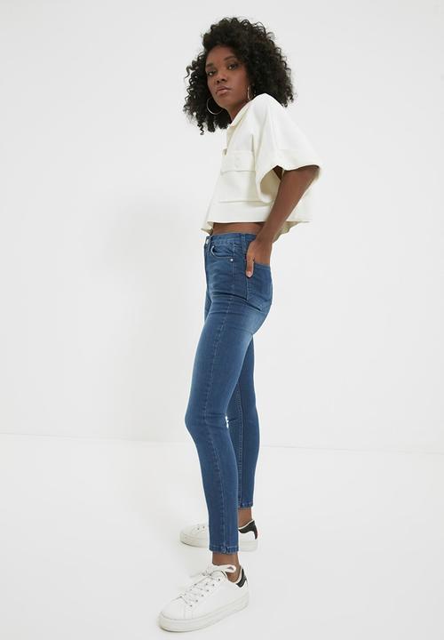 Trendyol - High waist skinny jeans - blue