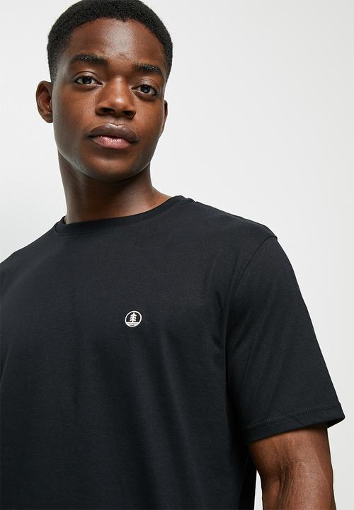 Lark & Crosse - 2-pack leo organic crew neck tee w/chest embro - black & white