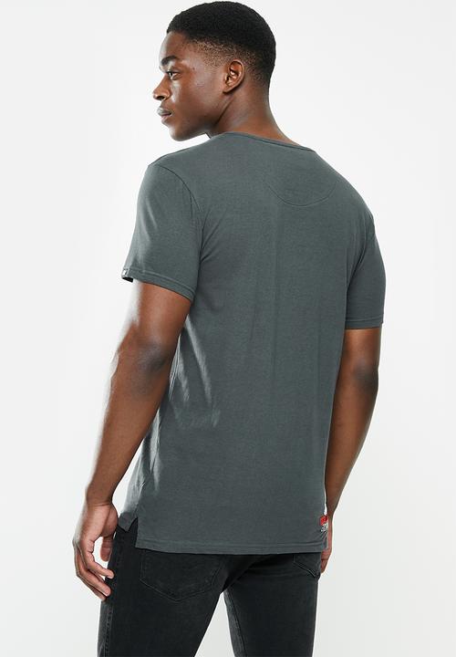 S.P.C.C - Isla regular fit stepped hem tee - charcoal