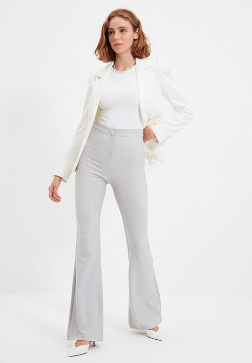 Trendyol - Flared trousers  - grey