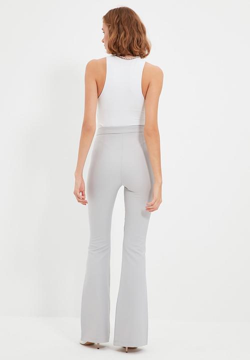Trendyol - Flared trousers  - grey