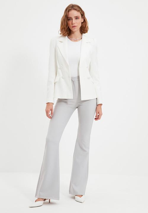 Trendyol - Flared trousers  - grey