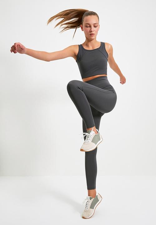 Trendyol - Slimming sports tights - smoke