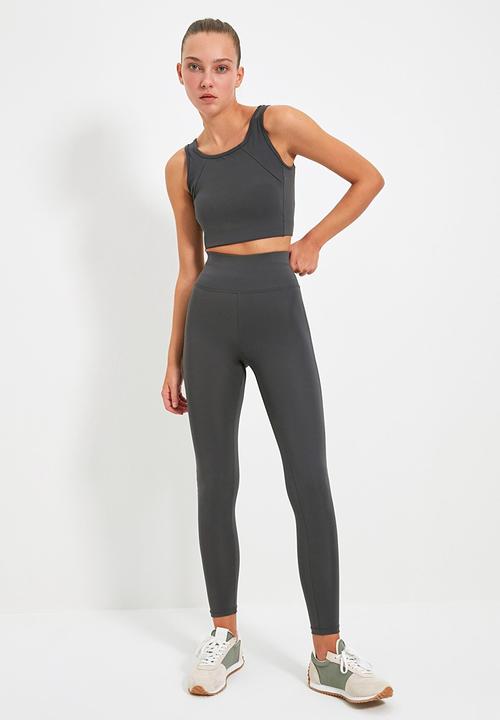 Trendyol - Slimming sports tights - smoke