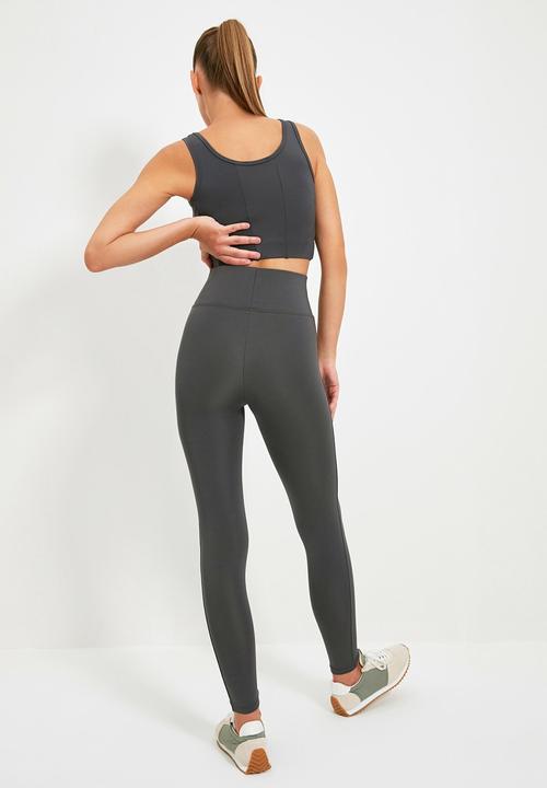 Trendyol - Slimming sports tights - smoke