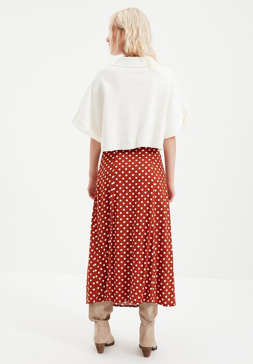 Trendyol - Polka dot skirt - rust