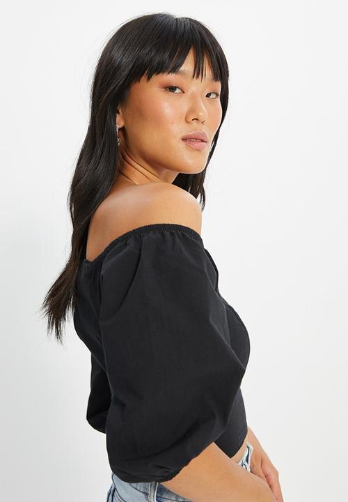 Trendyol - Boat neck top  - black