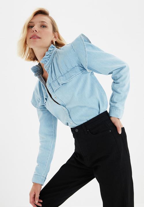 Trendyol - High waist mom jeans - black