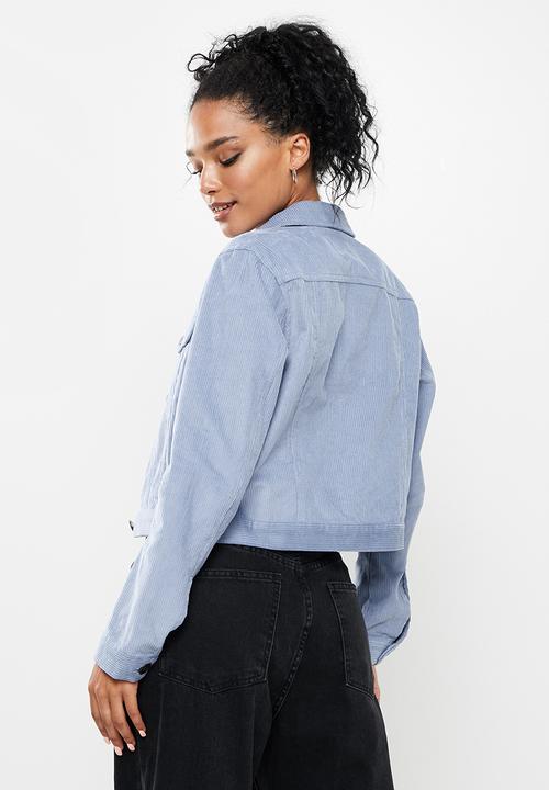 Cotton On - Light weight cord trucker jacket - blue haze