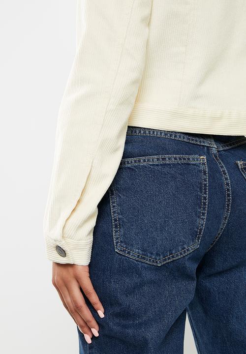 Cotton On - Light weight cord trucker jacket - blanched almond