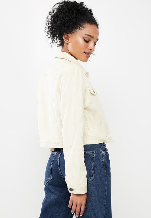 Cotton On - Light weight cord trucker jacket - blanched almond