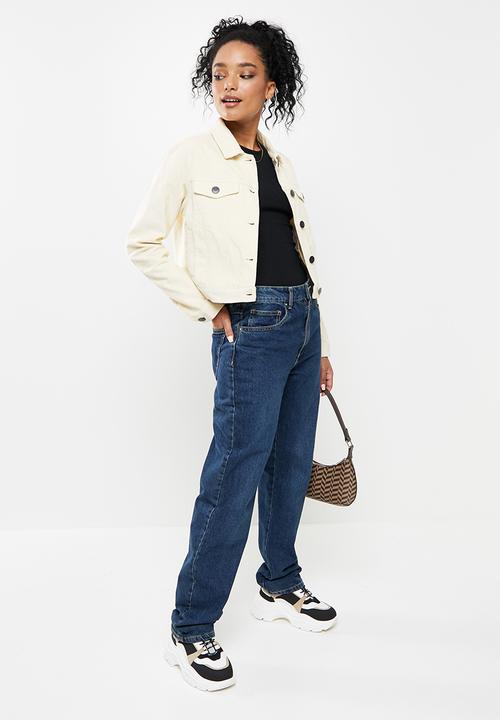 Cotton On - Light weight cord trucker jacket - blanched almond