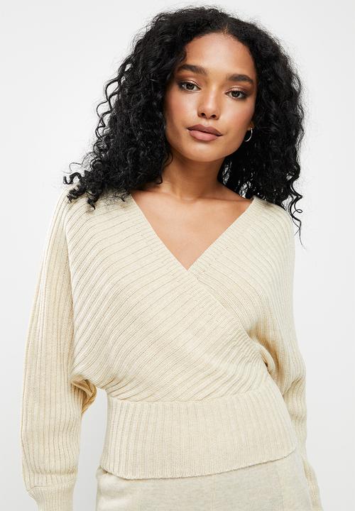 Trendyol - Double breasted collar knitwear bottom-top set - stone