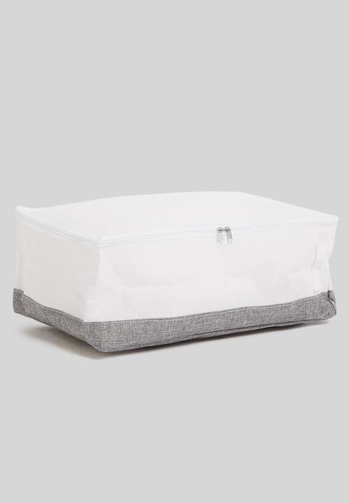 Sixth Floor - Zip-up storage two tone - medium - white & grey 