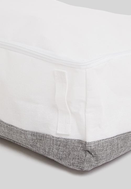 Sixth Floor - Zip-up storage two tone - medium - white & grey 