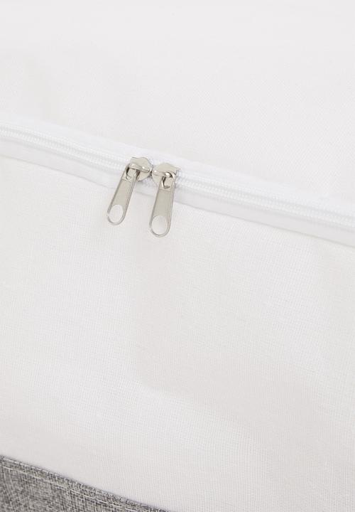 Sixth Floor - Zip-up storage two tone - medium - white & grey 