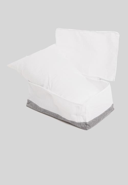 Sixth Floor - Zip-up storage two tone - medium - white & grey 