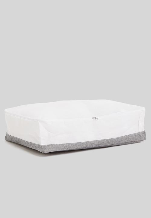 Sixth Floor - Zip-up storage two tone - large - white & grey 