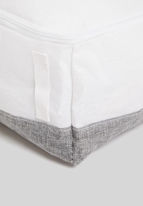 Sixth Floor - Zip-up storage two tone - large - white & grey 