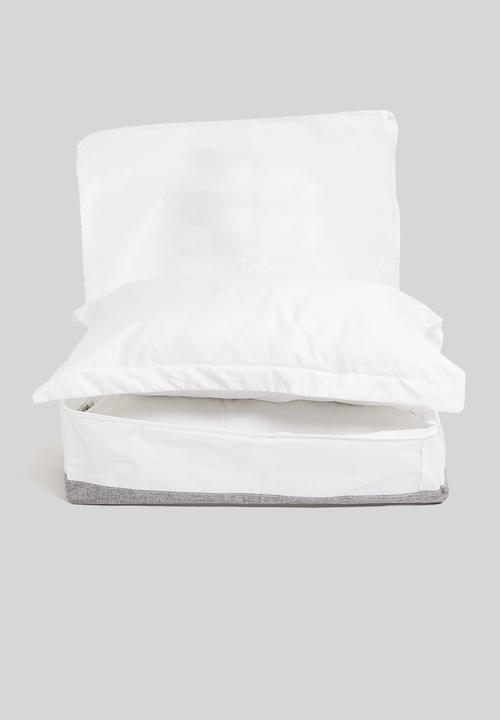 Sixth Floor - Zip-up storage two tone - large - white & grey 