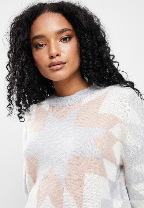 Trendyol - Jacquard knit sweater - grey