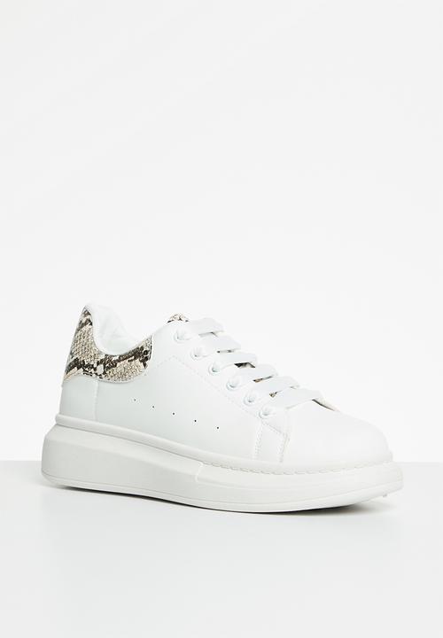 Superbalist - Ruby sneaker - snake - white 
