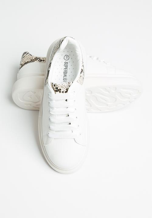 Superbalist - Ruby sneaker - snake - white 