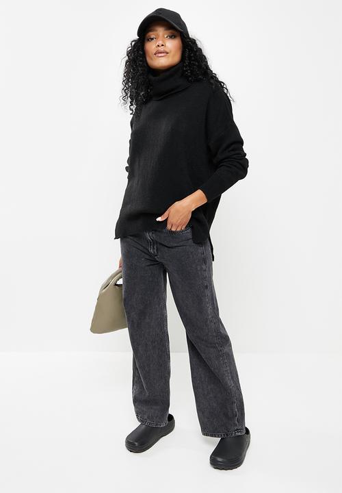 Trendyol - Turtleneck knit sweater - black
