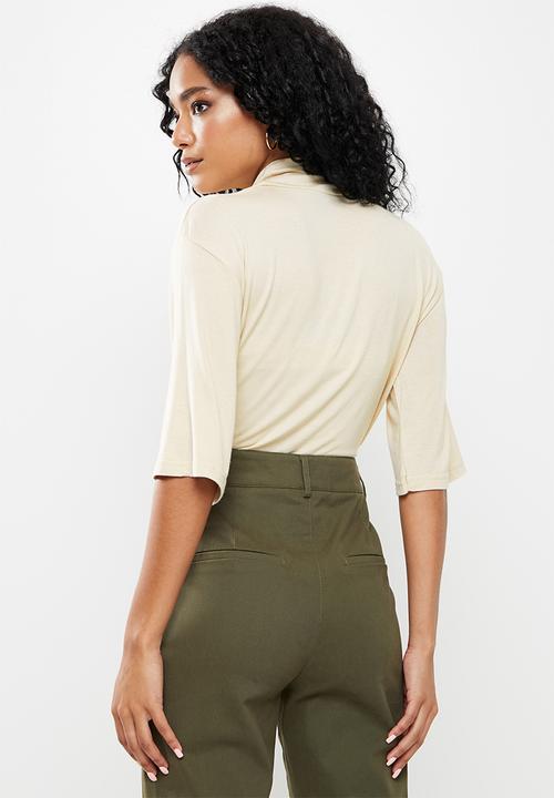 Trendyol - Turtleneck blouse - beige