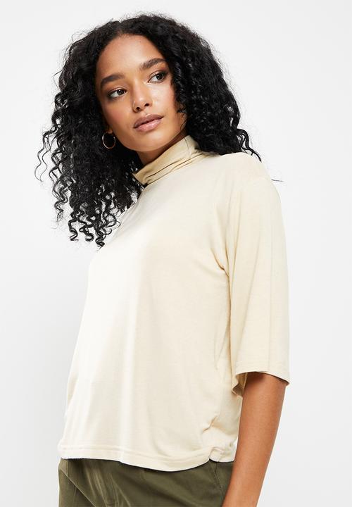 Trendyol - Turtleneck blouse - beige