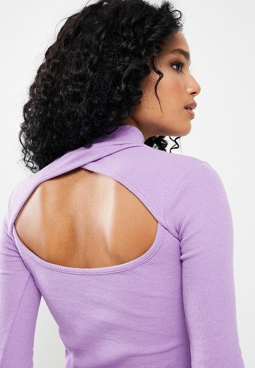 Trendyol - Low back knitted top - lilac