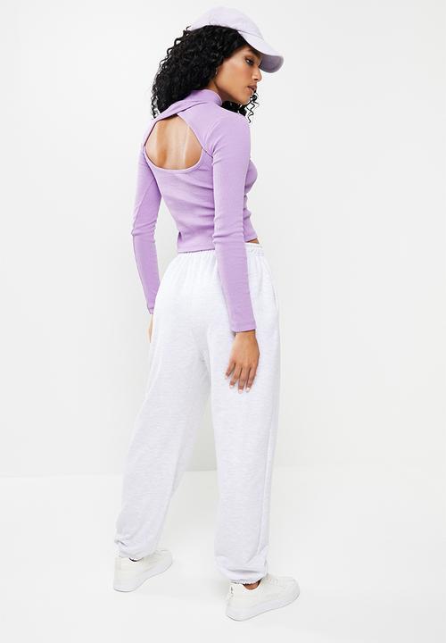 Trendyol - Low back knitted top - lilac