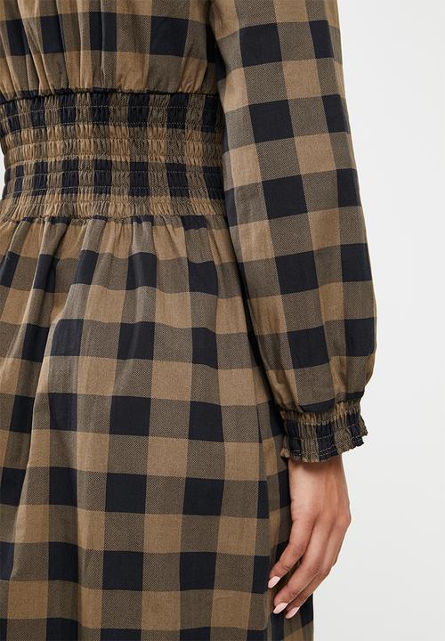 Trendyol - Gipeli shirt dress - black/brown 